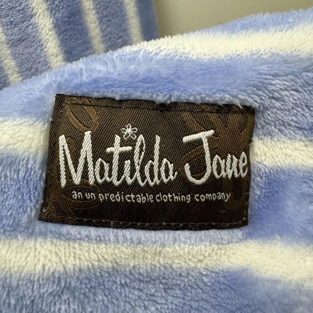 Matilda Jane Throw Blanket Botanical Striped Fleece Ruffle Floral 60